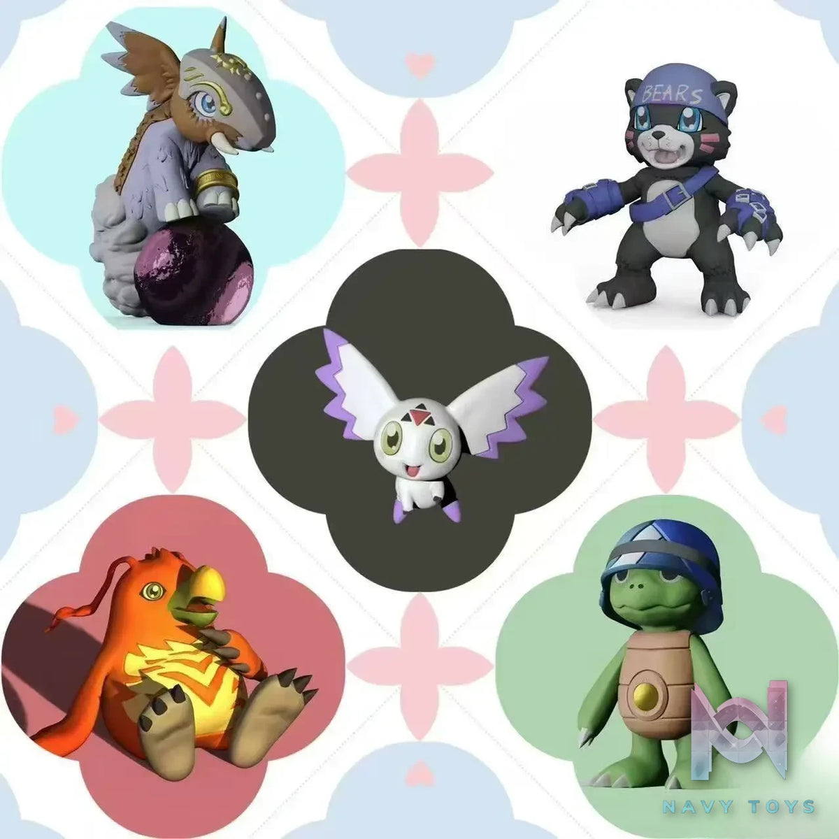 Mei Du Sha Studio – Digimon Culumon & Bearmon & Muchomon & Kamemon & Bakumon Growth