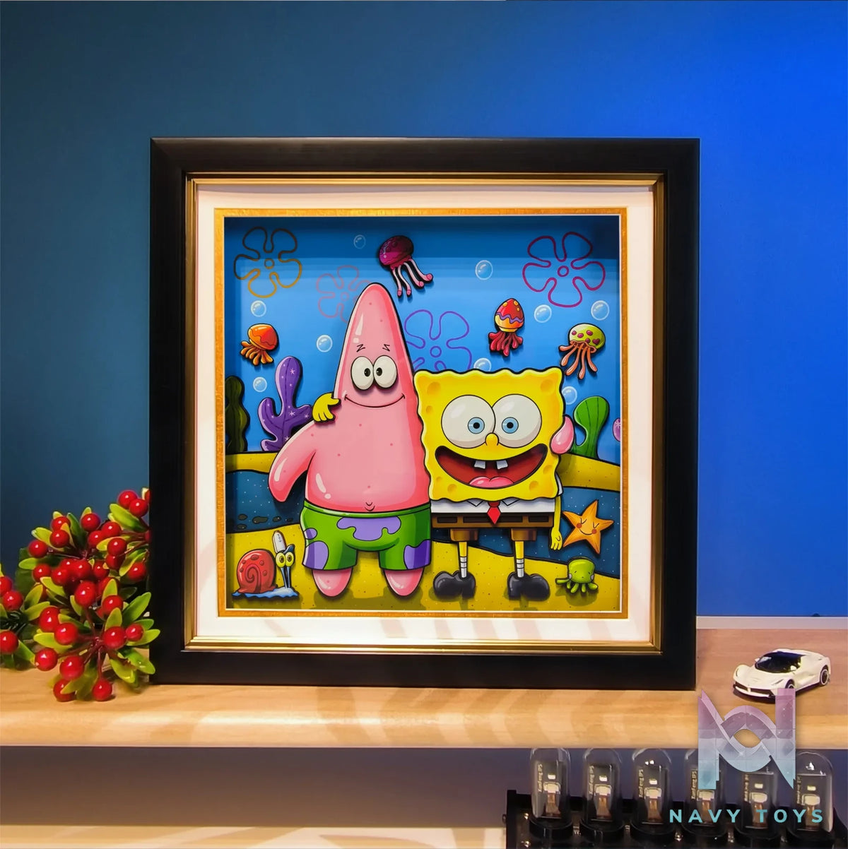 Yu Zhi Jiang Studio – SpongeBob X Patrick Star Series #2 3D Decorative Painting SpongeBob SquarePants