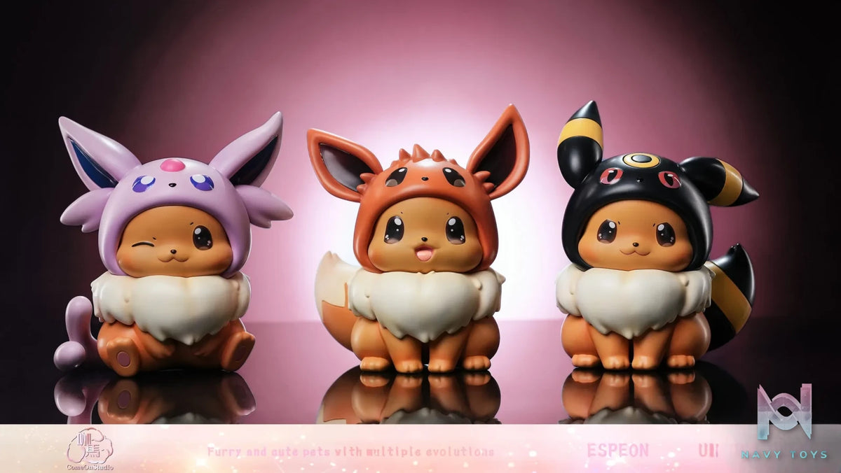 Come On Studio – Pokémon Chibi Eevee Dress Up Series #2 Espeon & Umbreon