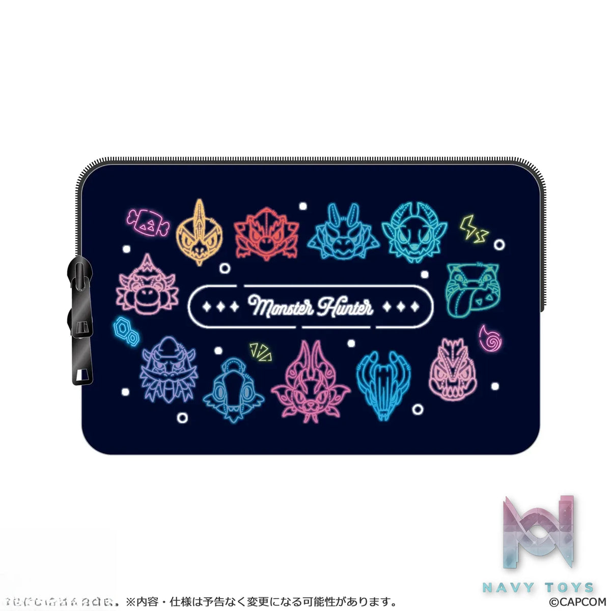 CAPCOM Studio – Monster Hunter MonDefo Tote Bag X Block Memo X Pouch Neon Theme (Licensed)