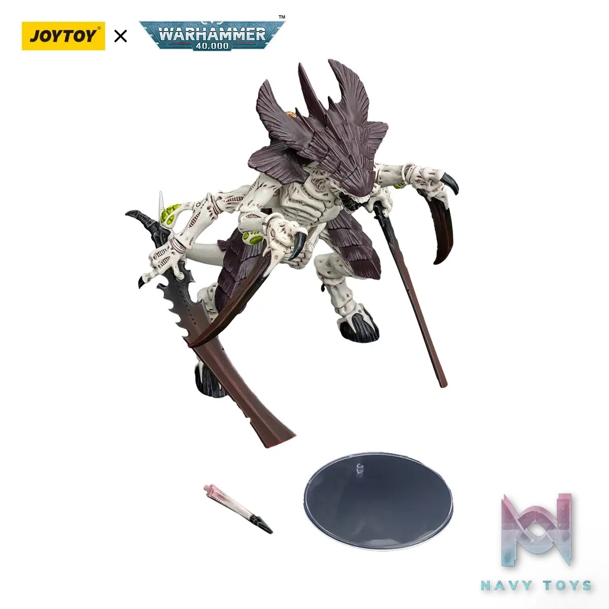 JOYTOY Studio – Warhammer 40,000 Tyranids Hive Fleet Leviathan Tyranid Warrior with Boneswords 2 JT8766 (Licensed)