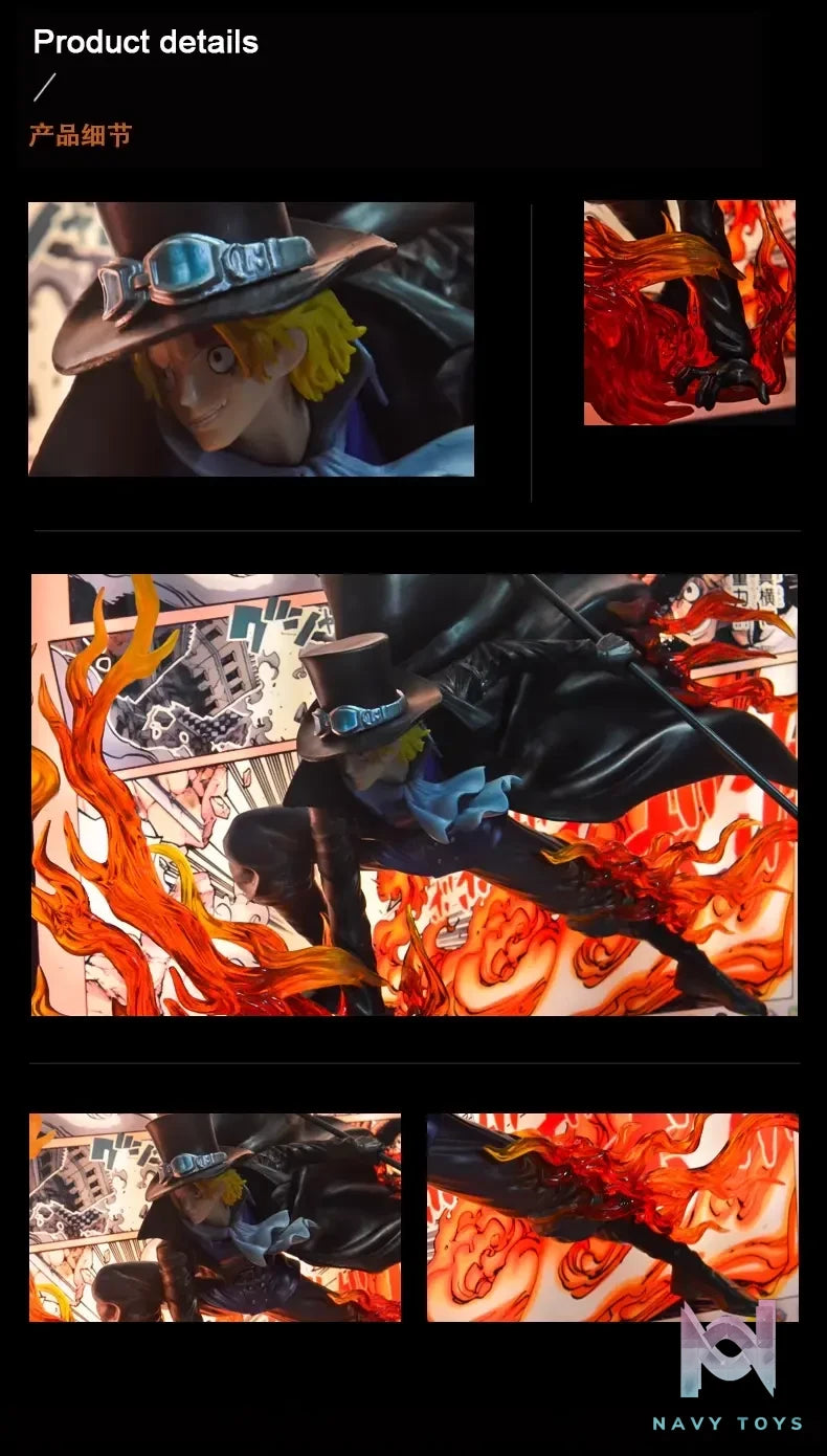 Time tree Studio – One Piece Fire Fist Sabo Decorative 3D Stereoscopic Painting