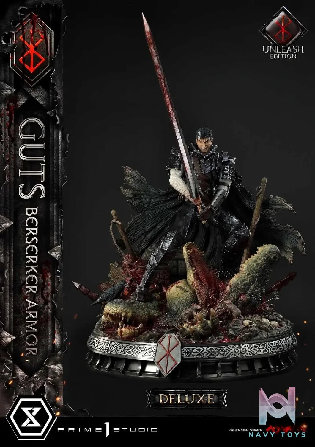 Ultimate Premium Masterline Berserk Guts, Berserker Armor Unleash Edition UPMBR-17 UPMBR-17DX(Licensed) - Prime 1 Studio resin statue Navy Toys anime figure