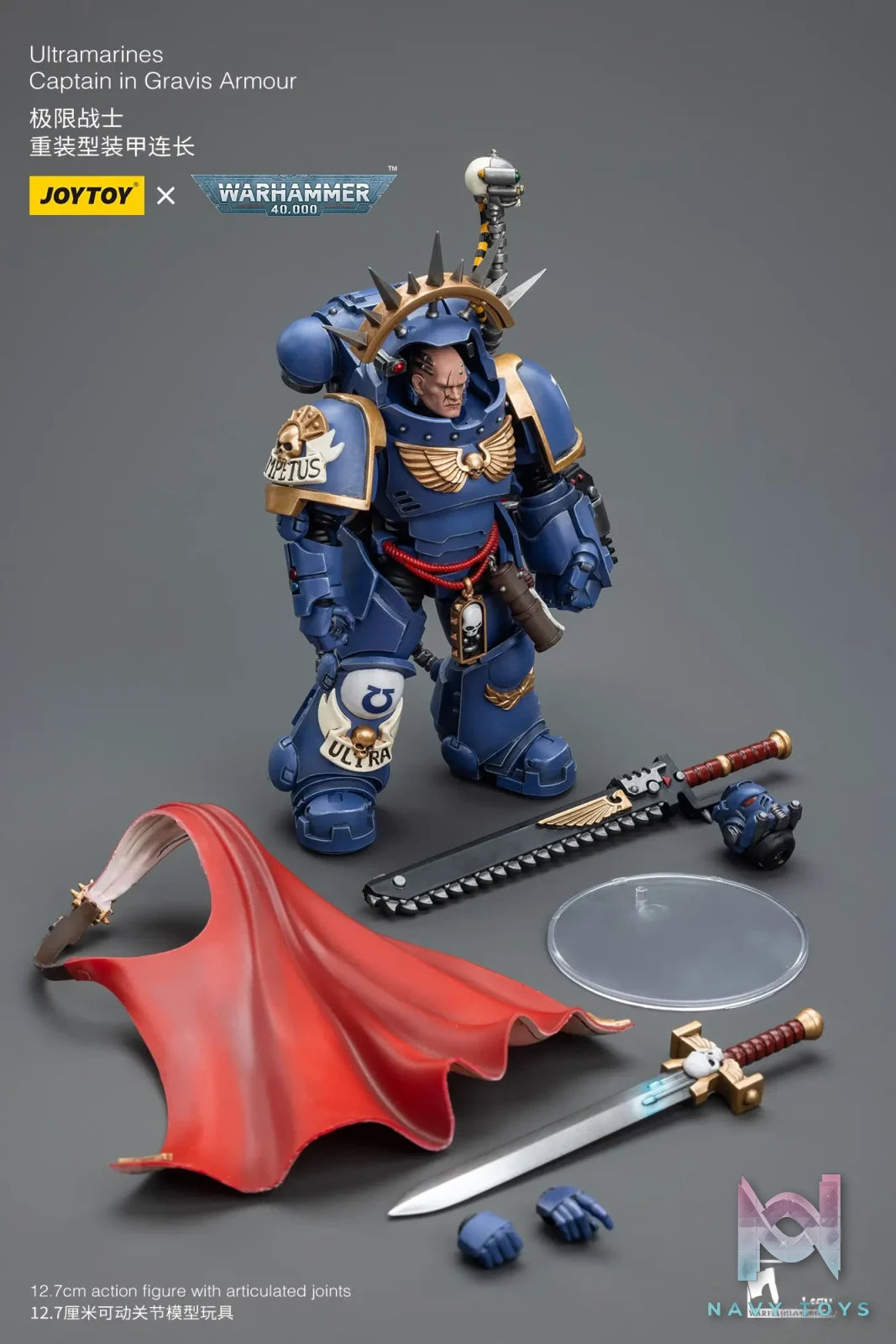 JOYTOY – Ultramarines Captain in Gravis Armour JT7745 (Licensed)
