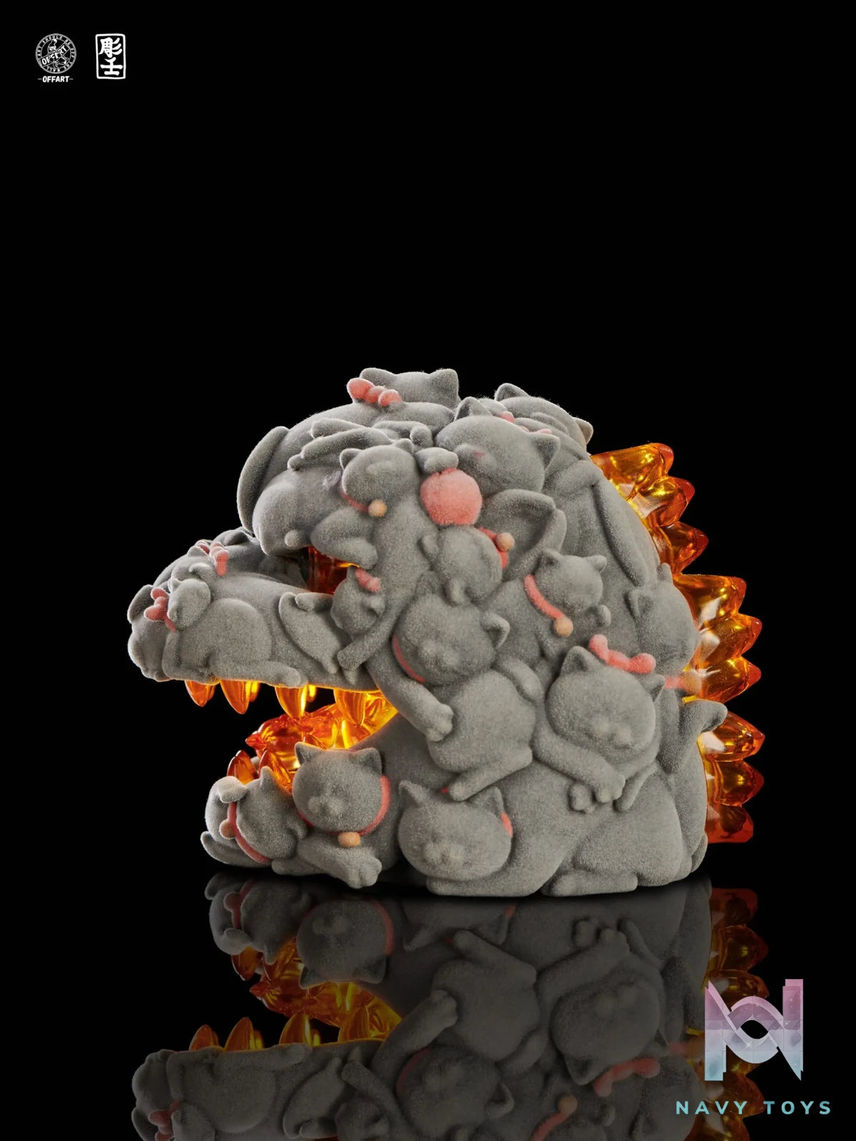 OFFART & A Ren – Flame Hundred Cats Mini – Flocked Version (Licensed)