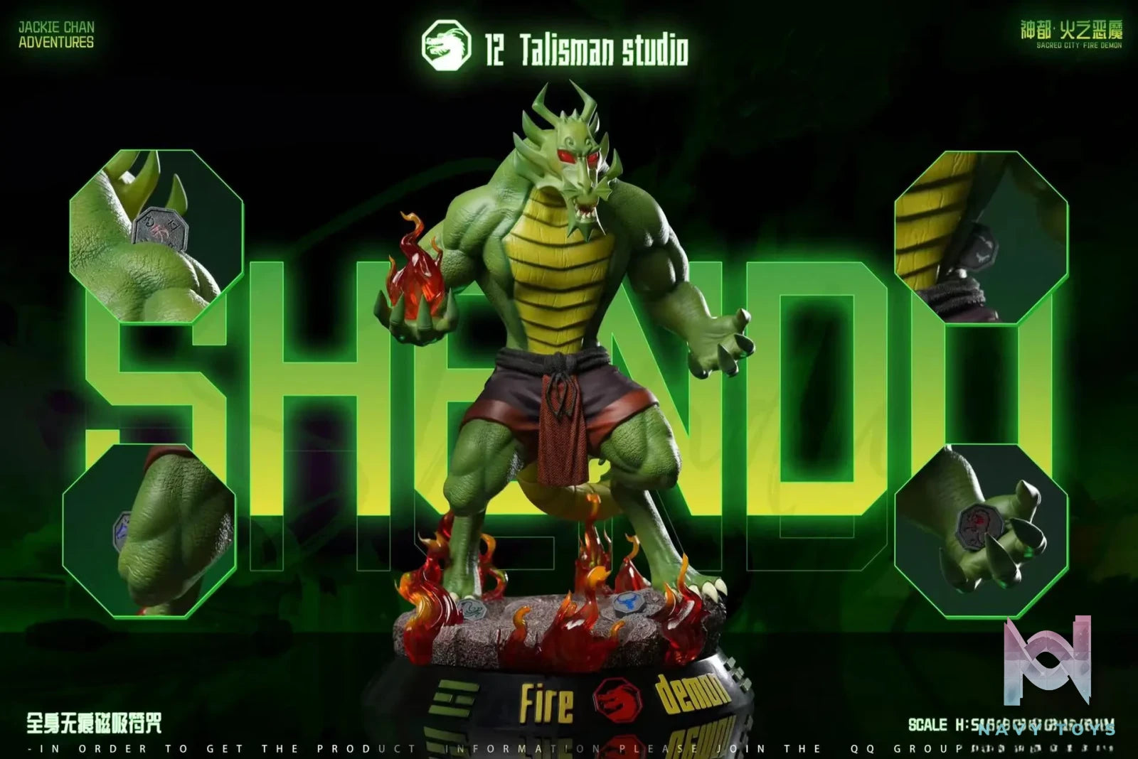 Jackie Chan Adventures Shendu – 12 talisman Studio | Navy Toys