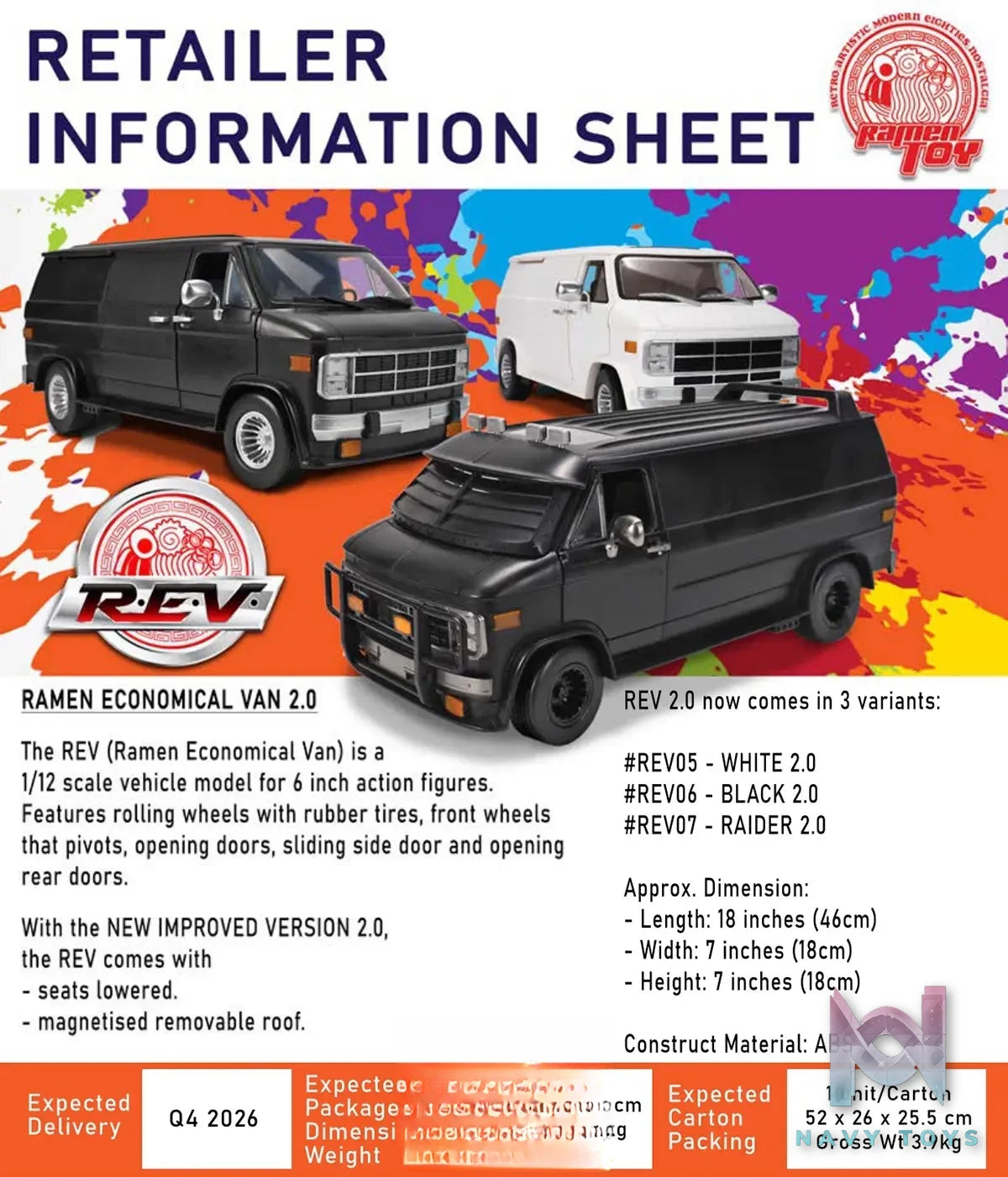 Ramen Toy – RAMEN ECONOMICAL VAN 2.0 REV05 REV06 REV07 (Licensed)