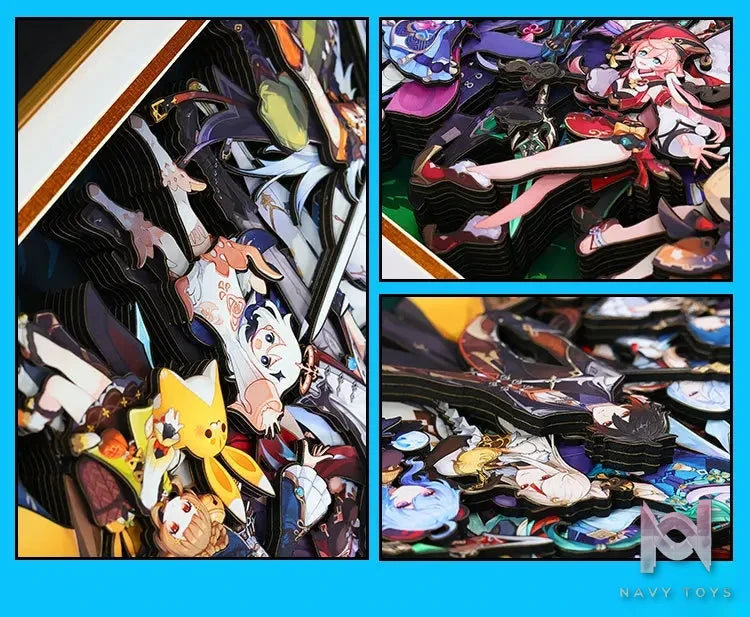 Yu Zhi Jiang Studio – Genshin Impact Multiple Characters 3D Decorative Painting Genshin Impact