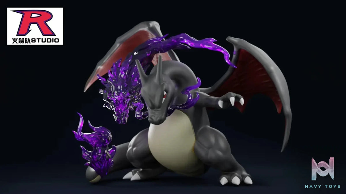 Rocket Team Studio – Pokémon Dragon Punch Charizard&Gillter Black Flame Charizard