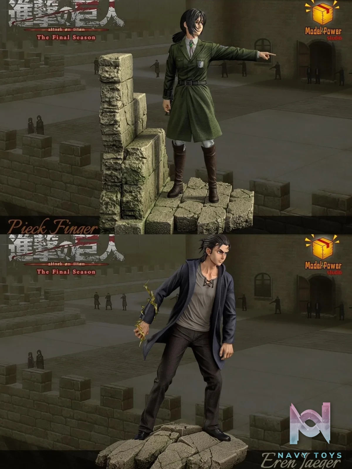 Eren Yeager & Pieck - Attack On Titan - Model Power Studio resin statue Model Power Studio anime figure