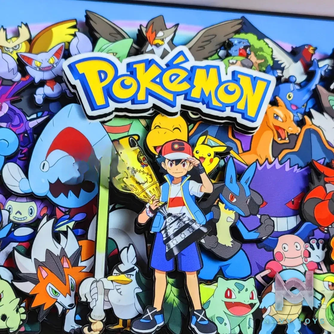 KALA HOME Studio – Pokémon Multiple Characters #18 3D Decorative Painting Pokémon