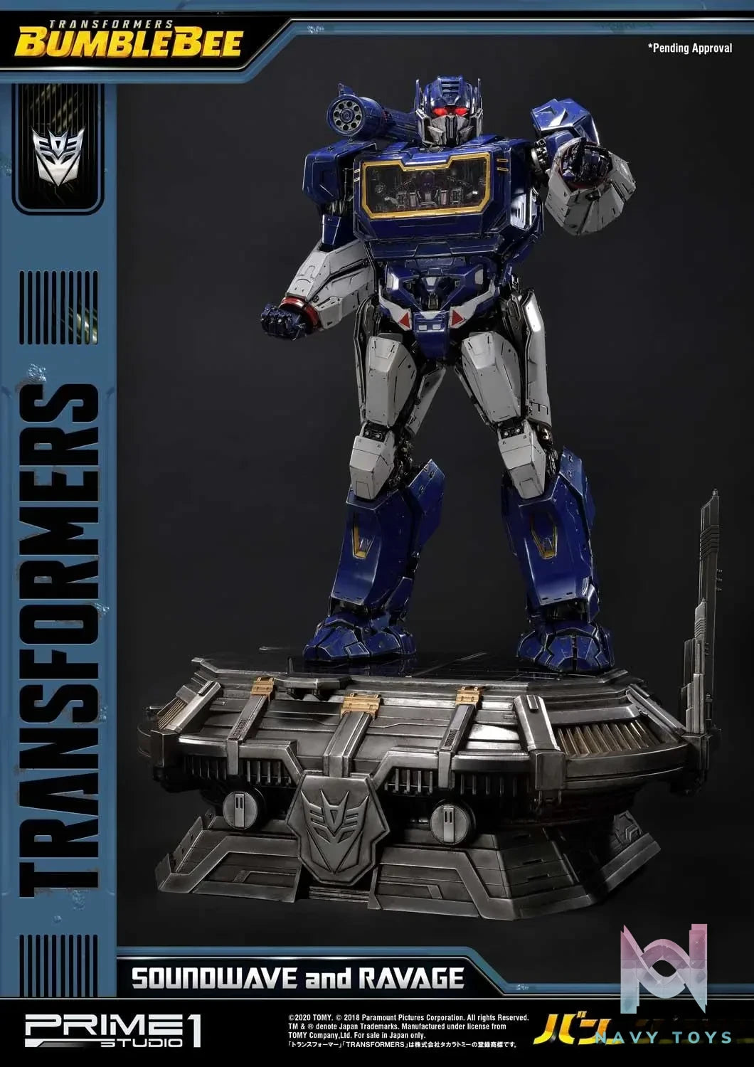 Prime 1 Studio – Museum Masterline Transformers: Bumblebee (Film) Soundwave & Ravage MMTFM-27 MMTFM-27EX (Licensed)