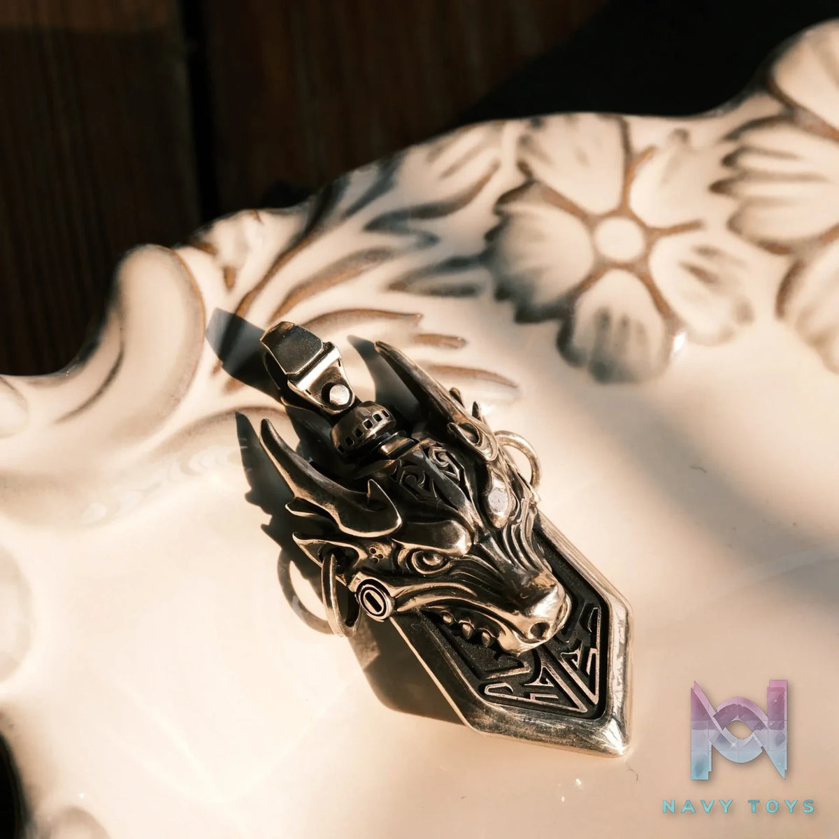 Raven Studio (silver jewelry) – Original Mechanical Yazi the Dragon’s Son Pendant Original
