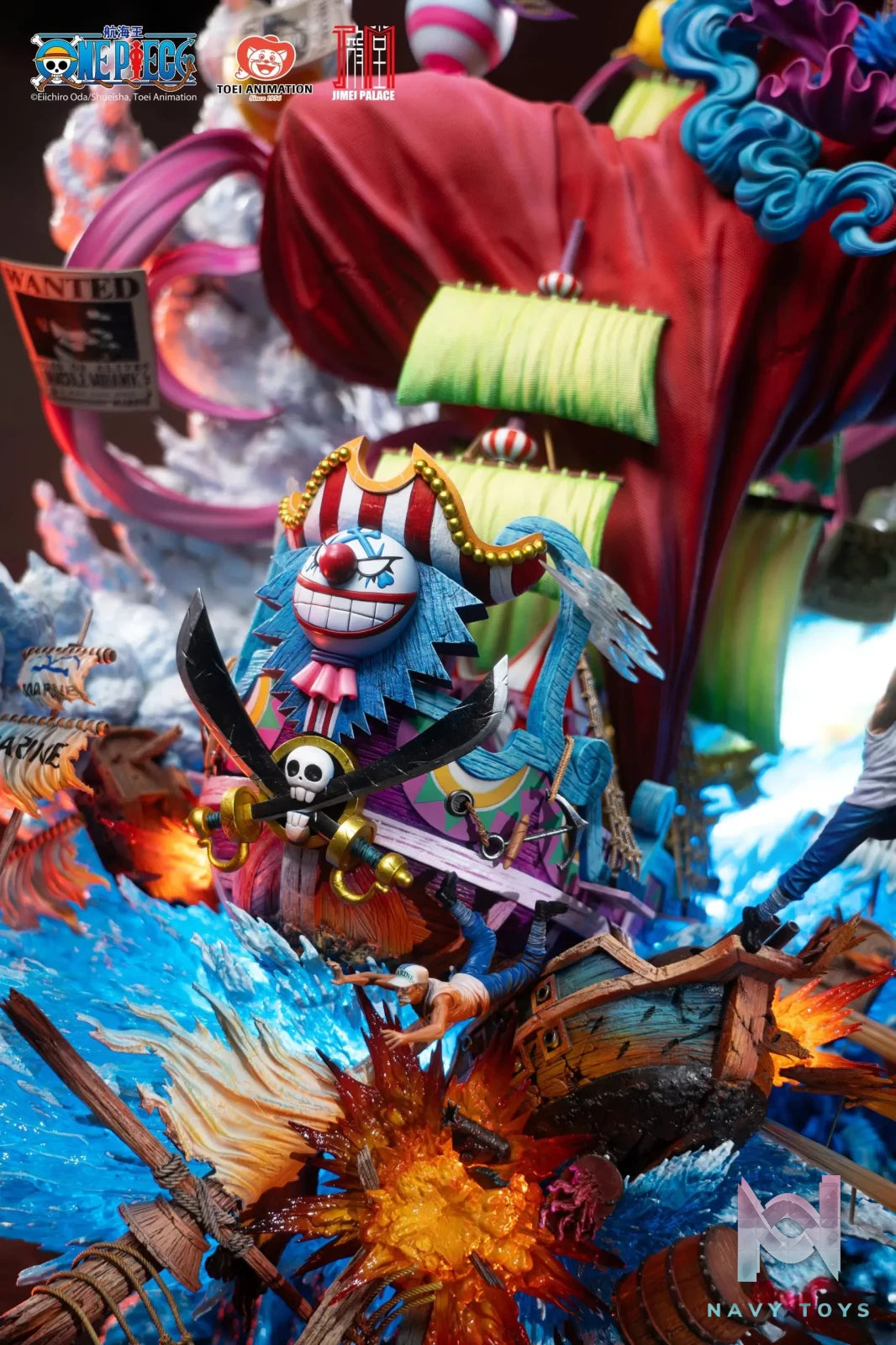 JIMEI PALACE Studio – ONE PIECE New Yonko BUGGY Limited Edition Statue (Licensed)