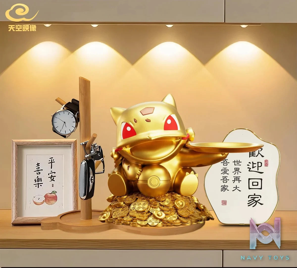 Fortune Attracting Bulbasaur resin statue Tian Kong Ying Xiang Studio anime figure