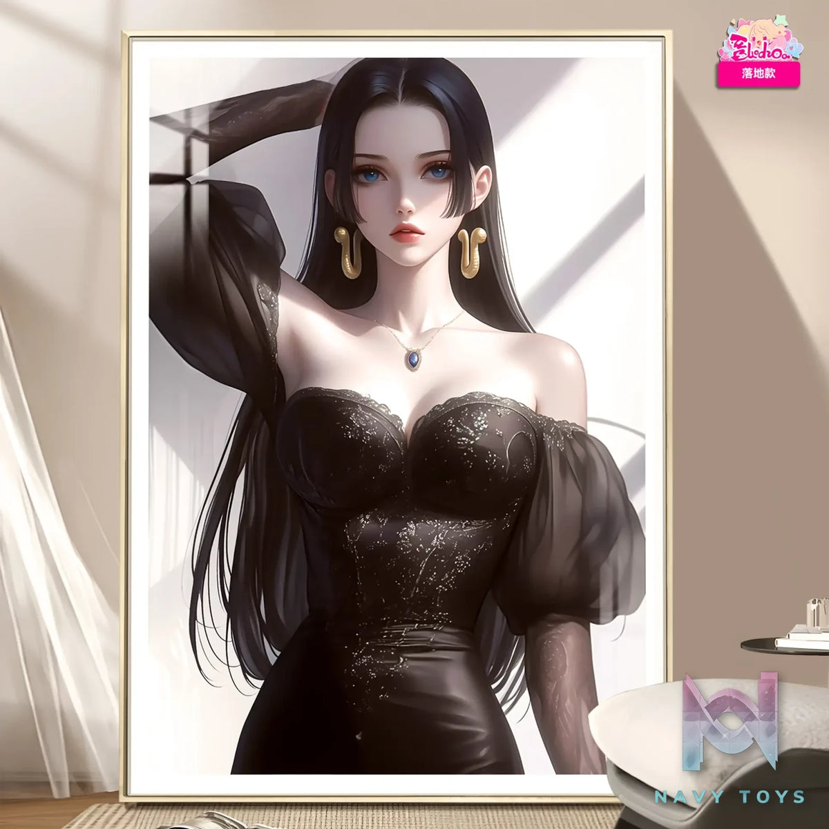 A Miao Hua She Studio – One Piece Black Gauze Skirt Boa Hancock