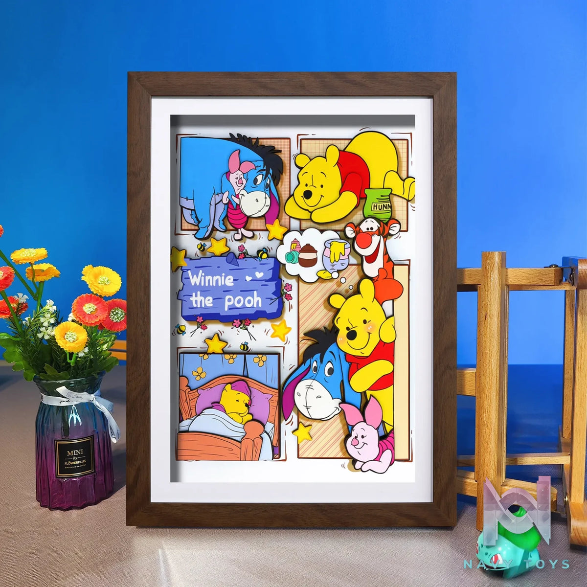 Yu Zhi Jiang Studio – Winnie the Pooh Multiple Characters 3D Decorative Painting Winnie the Pooh and Friends