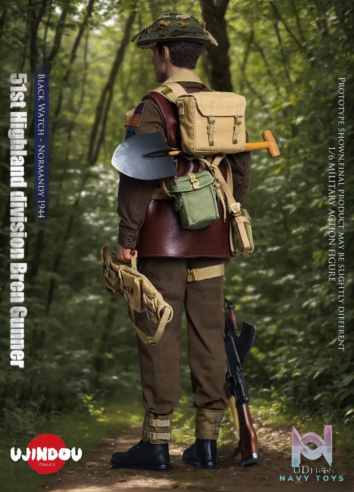 UJINDOU – Original 51st Highland division Bren Gunner Black Watch – Normandy 1944 (Licensed)