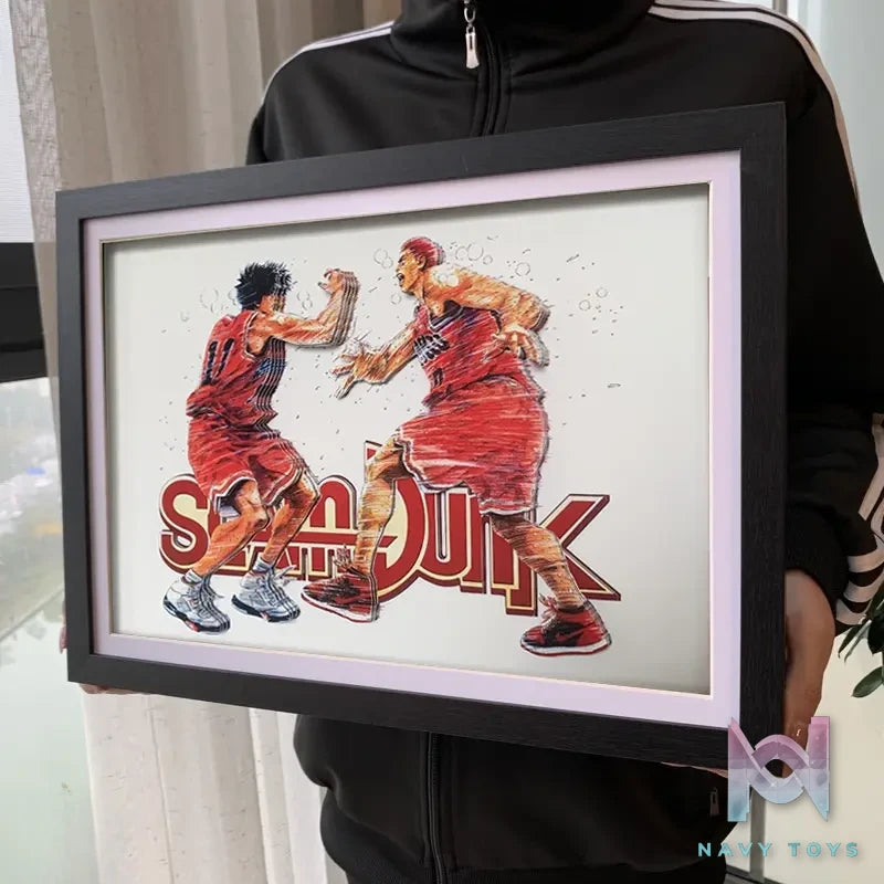 KALA HOME Studio – Hanamichi Sakuragi X Kaede Rukawa 3D Decorative Painting Slam Dunk