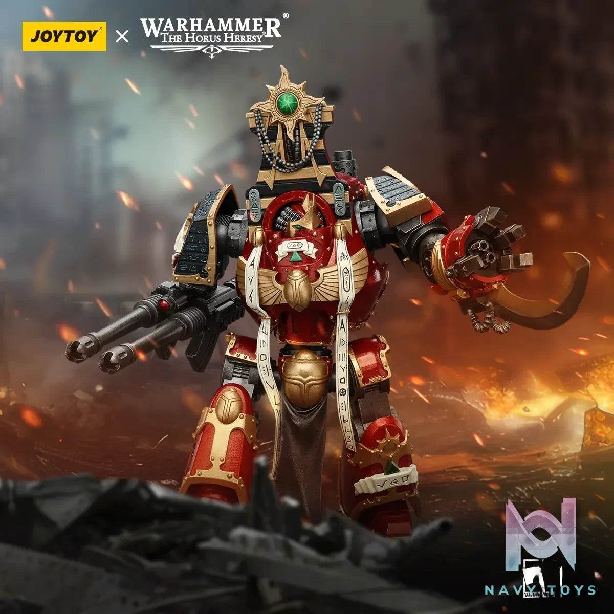 JOYTOY Studio – Warhammer ‘The Horus Heresy’ Thousand Sons Contemptor-Osiron Dreadnought With Gravis Force Blade And Gravis Autocannon JT8636 (Licensed)