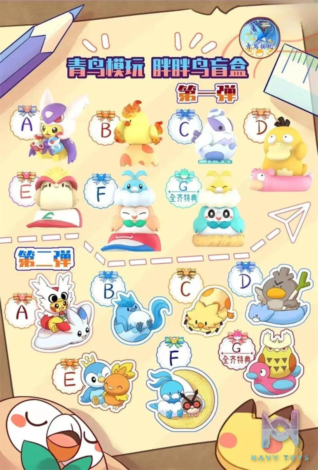 Lucky Wing Studio – Pokémon Fat Bird Pokémon Blind Box #1