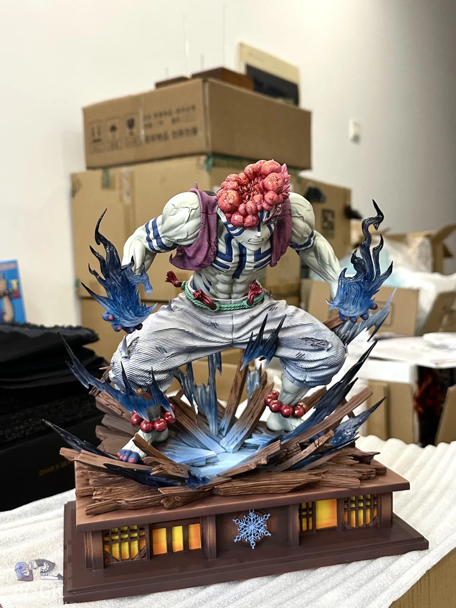 ICE Studio - Infinity Castle Series 01 Upper Moon 3 Akaza Demon Slayer resin statue Navy Toys anime figure