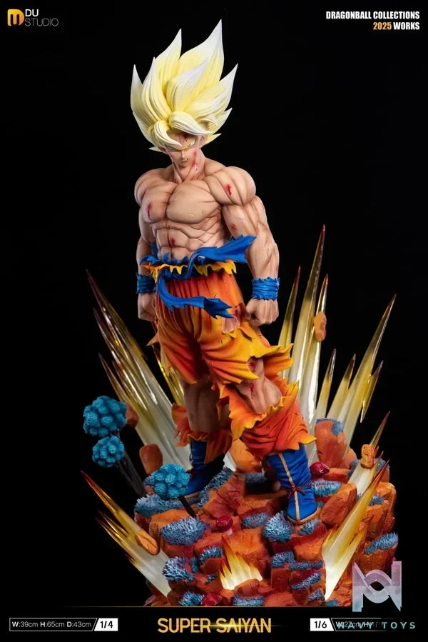 Du Studio - Dragon Ball The First Super Saiyan 2.0 Son Goku resin statue Navy Toys anime figure