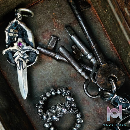 Raven Studio (silver jewelry) – 5th Anniversary Edition Dark “Awakening” Dagger Pendant Original