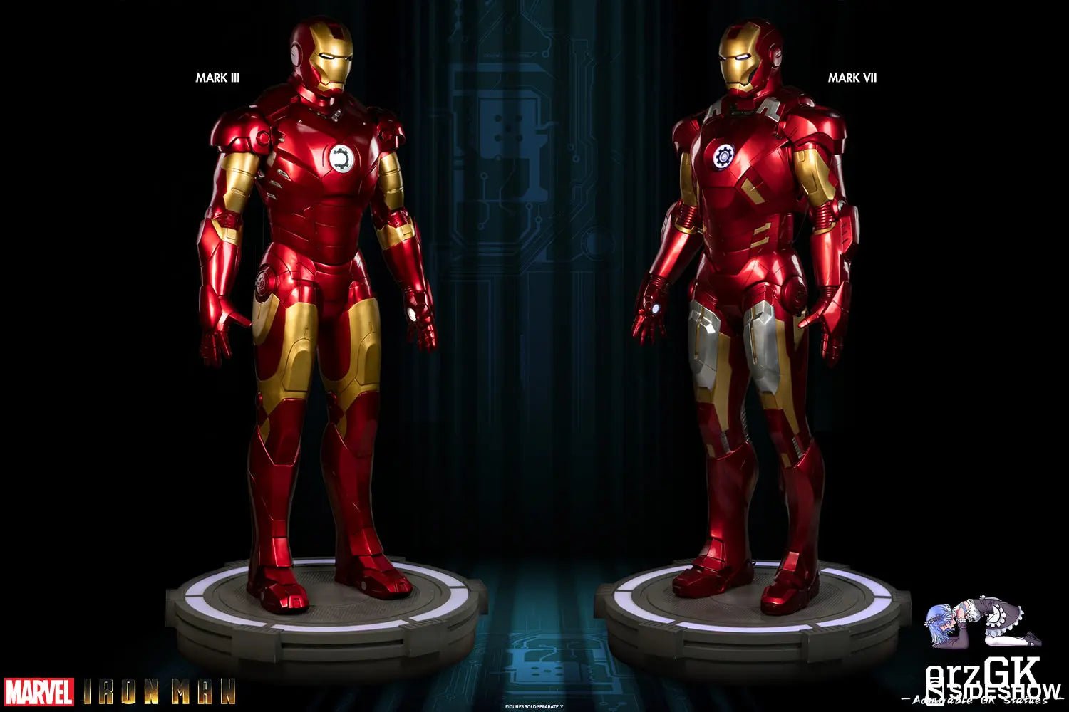 Sideshow Collectibles - Marvel Iron Man Mark III 400310 (Licensed) resin statue Navy Toys anime figure