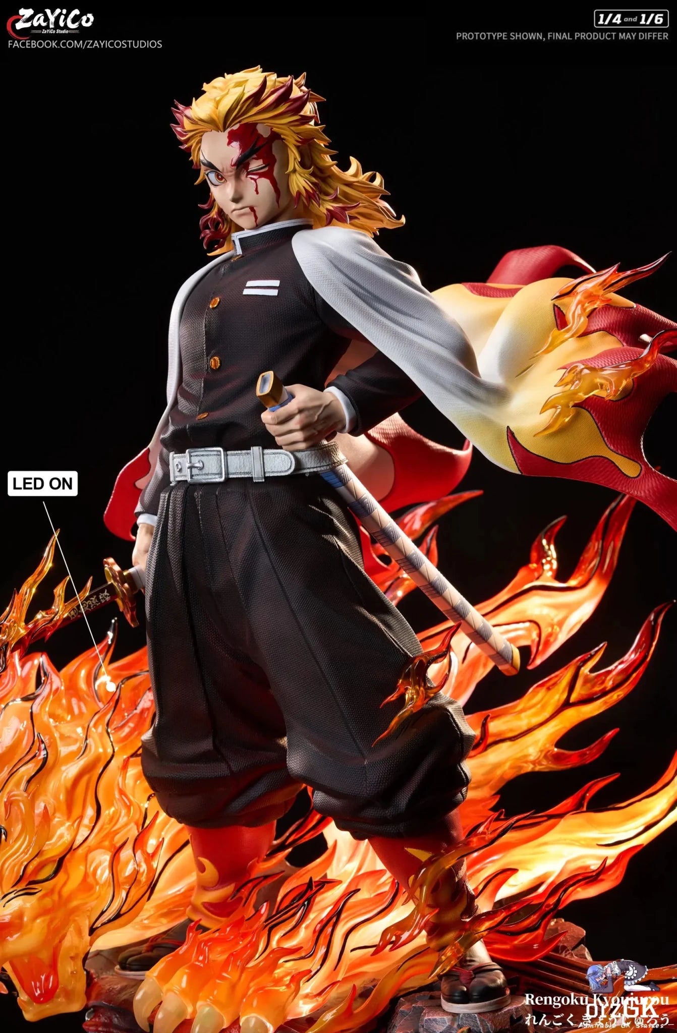 Flame Hashira Kyojuro Rengoku - Demon Slayer - Zayico Studio resin statue Navy Toys anime figure