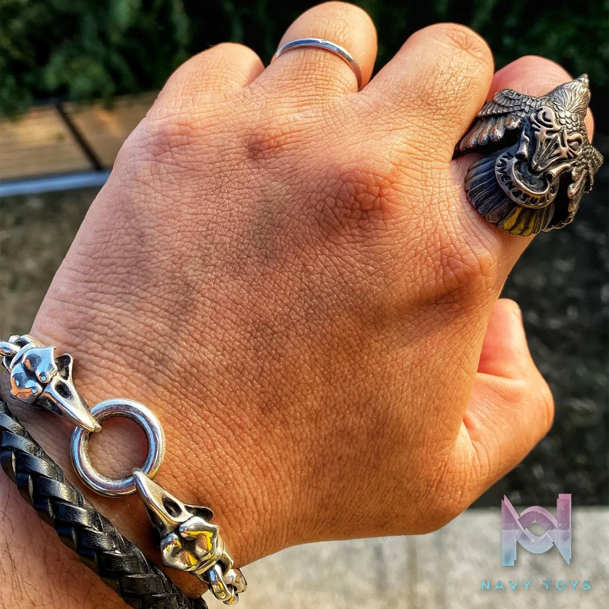 Raven Studio (silver jewelry) – Original Exclusive “Source” Raven Skull Bracelet Original