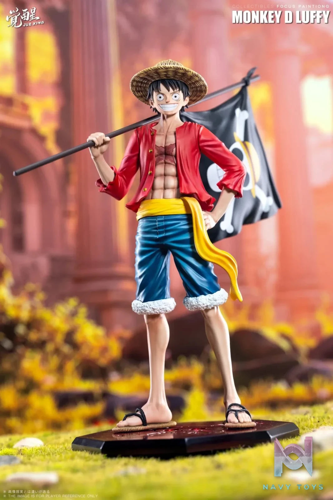 JUE XING Studio - One Piece Luffy Carrying the Flag resin statue Navy Toys anime figure