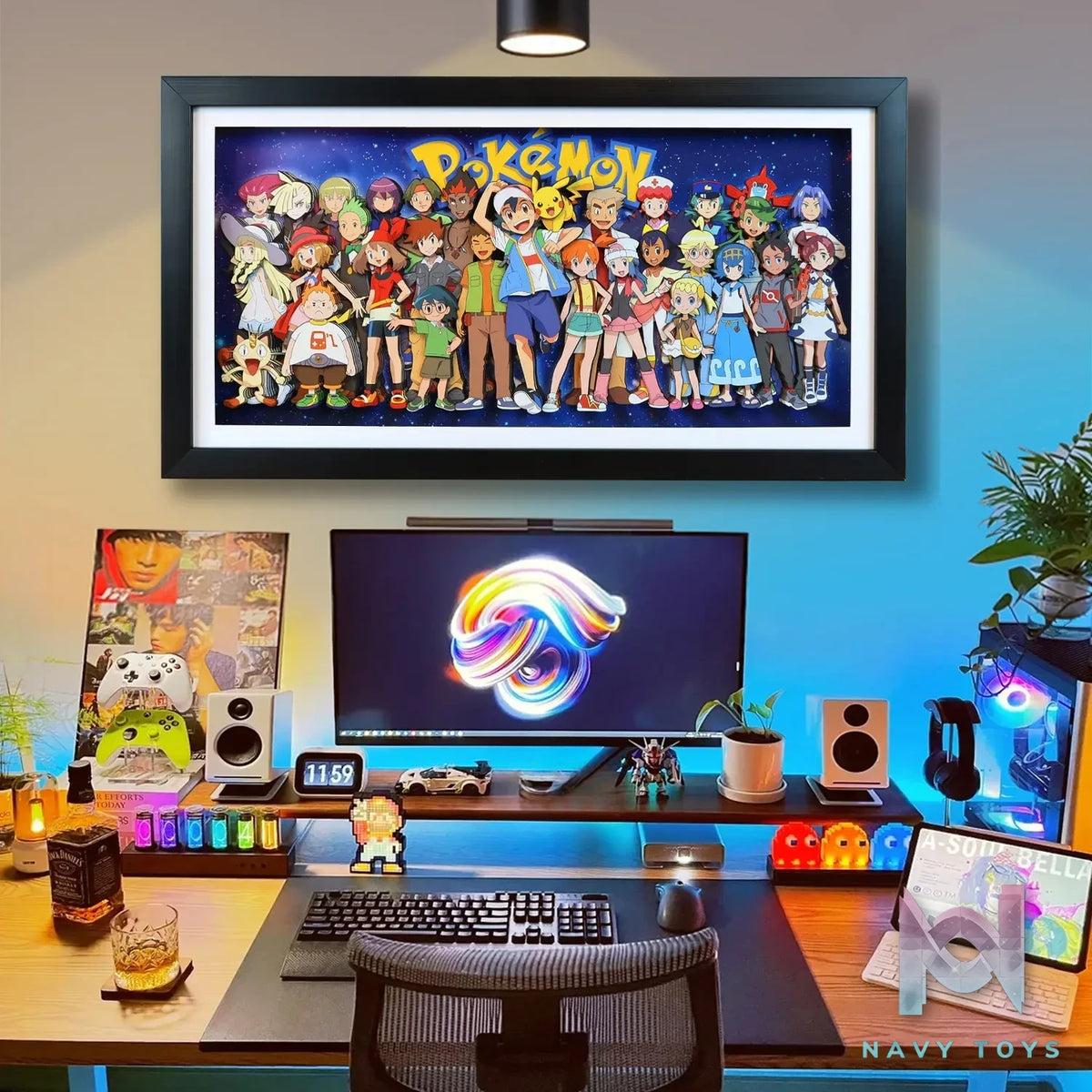 KALA HOME Studio – Pokémon Multiple Characters #10 3D Decorative Painting Pokémon