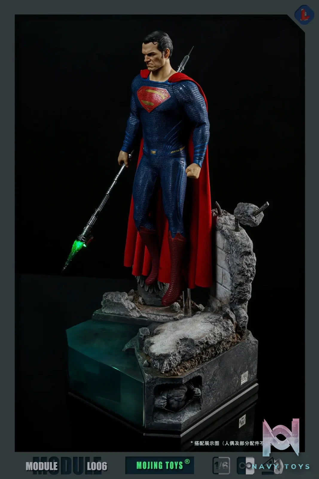 MOjingToys – DC Module series – L006 1/6 BVS Kryptonite Ruins DIORAMA BASE (Licensed)