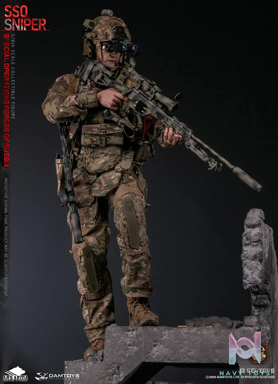 DAMTOYS – 1/6 Scale Russian Federation SSO Special Forces Sniper Item No. 78108 (Licensed)
