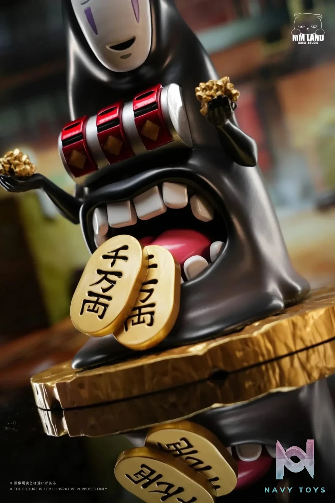 MMLAND Studio - No - Face with a Money - Spitting Machine Spirited Away resin statue Navy Toys anime figure