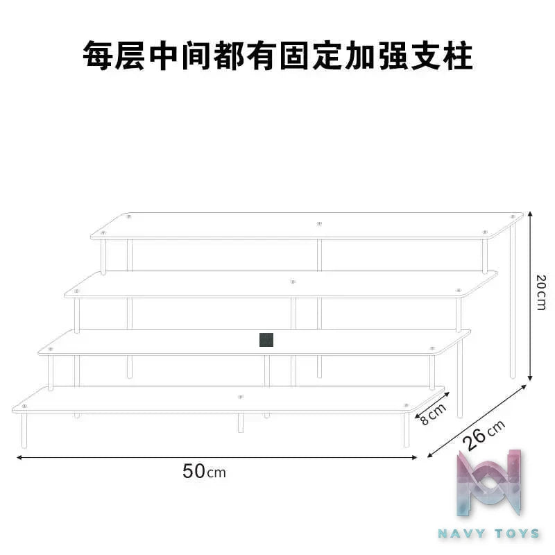 Showcase Factory – Acrylic Stair Display Stand for Nendoroids Blind Boxes Mini Figures