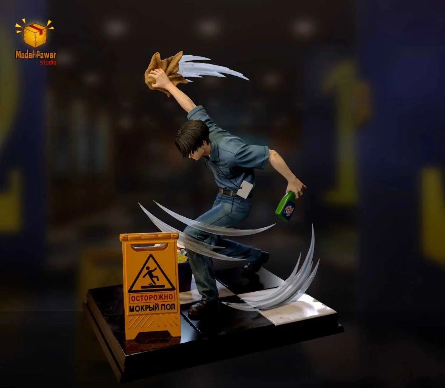 Model Power Studio - Cleaner Levi Attack on Titan resin statue Navy Toys anime figure