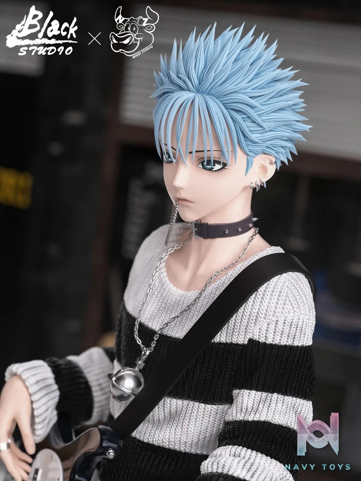 Okazaki Shinichi resin statue Black & NIUZI Studio anime figure