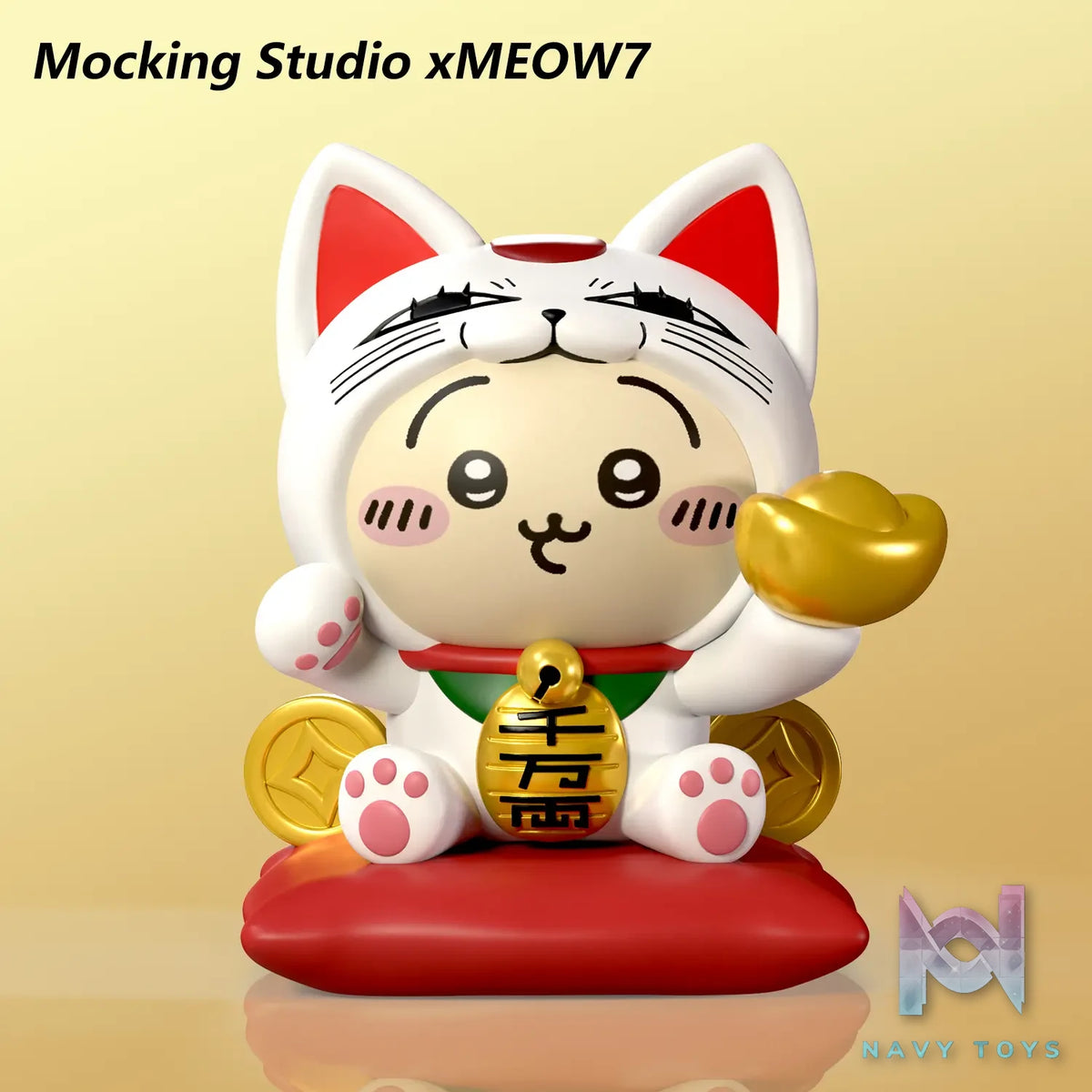 Zhu Yi Wan Jia Studio X Meow7 Studio – chiikawa Usagi cos Turbo Granny Lucky Cat Figurine