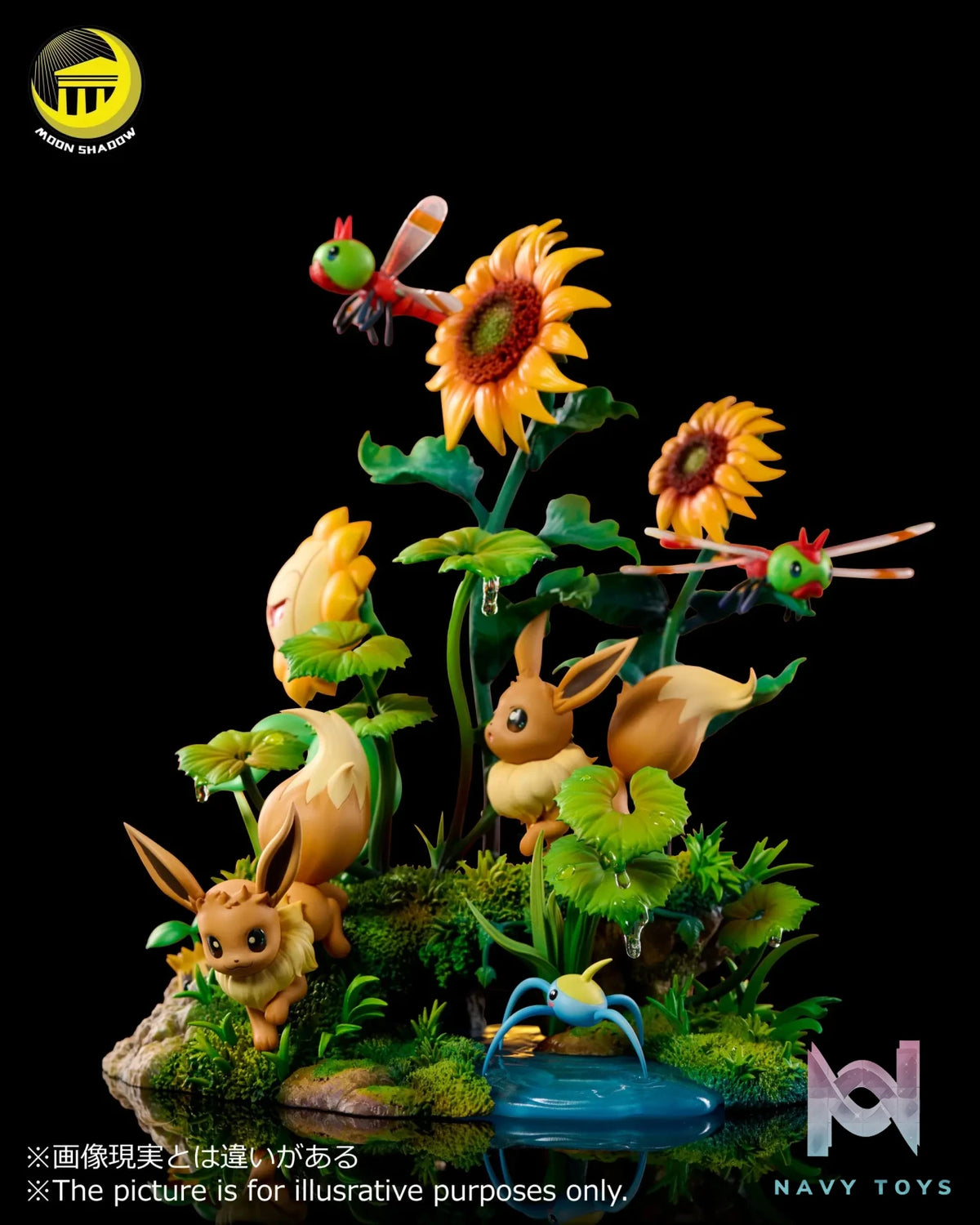 MoonShadow Studio – Pokémon Nature Series Eevee #5 Eevee and Pikachu Scene