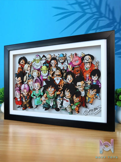 KALA HOME Studio – Dragon Ball Multiple Characters #08 3D Decorative Painting Dragon Ball