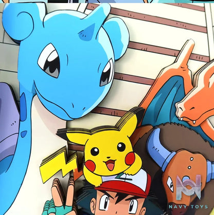 KALA HOME Studio – Pokémon Multiple Characters #12 3D Decorative Painting Pokémon