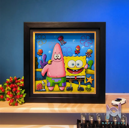 Yu Zhi Jiang Studio – SpongeBob X Patrick Star 3D Decorative Painting SpongeBob SquarePants