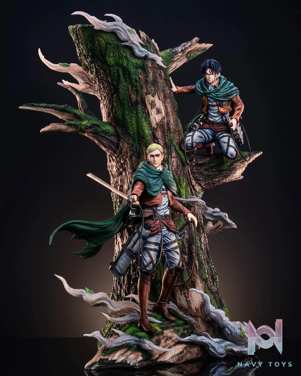 Levi Ackerman & Erwin Smith resin statue Hertz studio anime figure