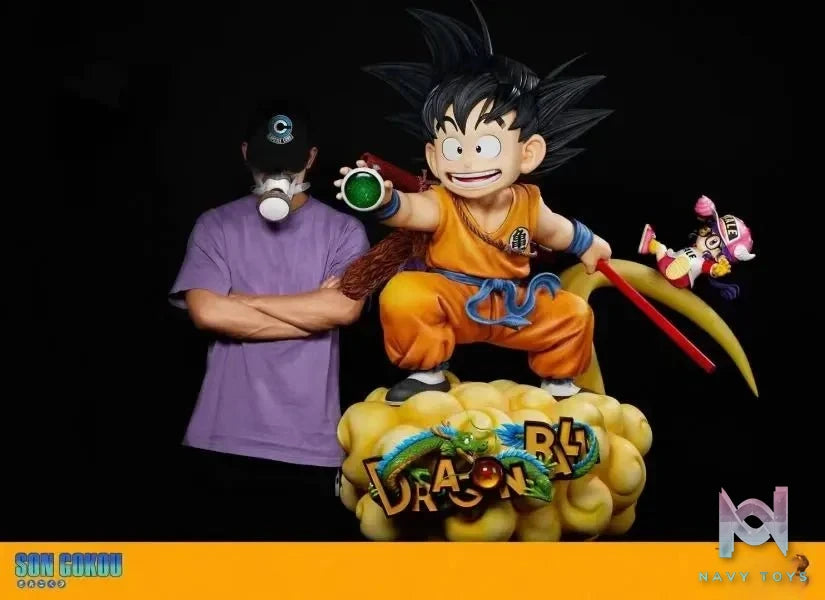 Infinite Studio - Dragon Ball 1/1 & 1/4 Childhood Son Goku resin statue Navy Toys anime figure