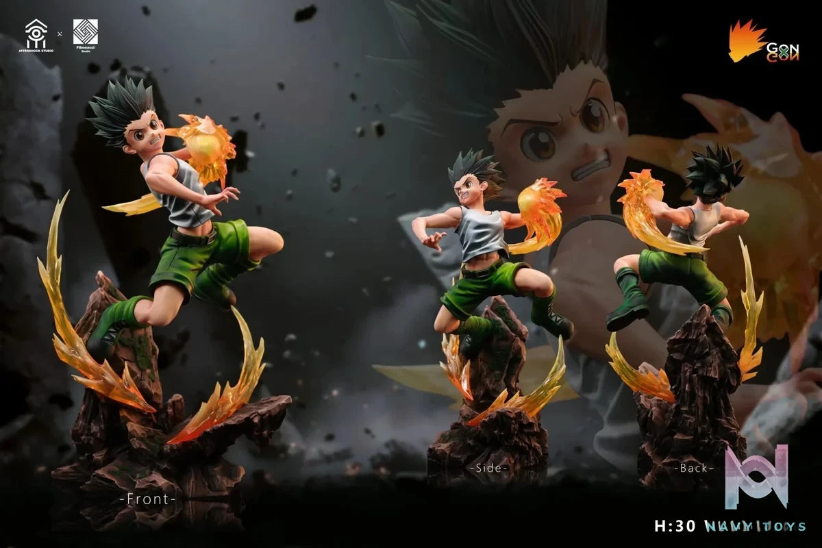 Aftershock Studio & Fibonacci Studio - HUNTER × HUNTER Killua Zoldyck & Gon Freecss resin statue Navy Toys anime figure