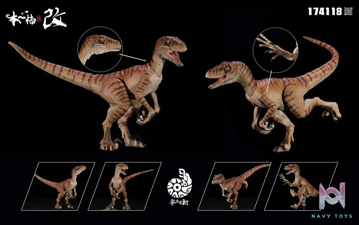 Nanmu Studio – ‘Zero-set Easy Motion’ Series Raptor 2.5 Version Highly Articulated Dinosaur Figures 2.0 174125 174118 (Licensed)