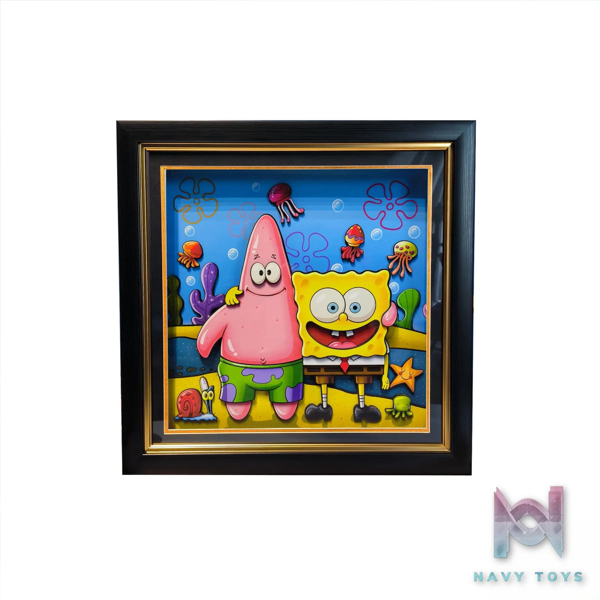 Yu Zhi Jiang Studio – SpongeBob X Patrick Star Series #2 3D Decorative Painting SpongeBob SquarePants