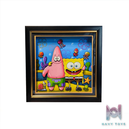 Yu Zhi Jiang Studio – SpongeBob X Patrick Star Series #2 3D Decorative Painting SpongeBob SquarePants